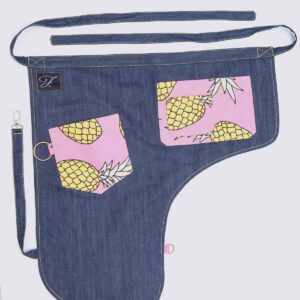 Short apron with pineapple print