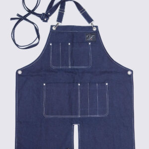 Jean apron with kangaroo pocket