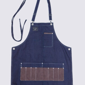 Jean Apron with leather details