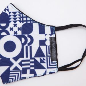 Blue and White Mask