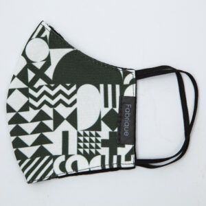 Deep Green and White Mask