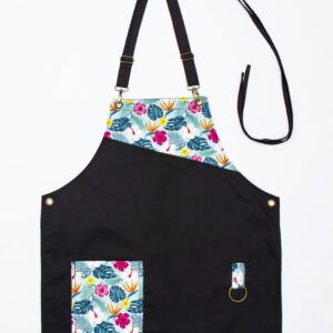 Blossom Black Apron