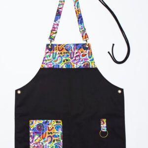 Colorful Maori Black Apron