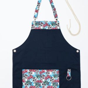 Skulls and Flowers Blue Apron