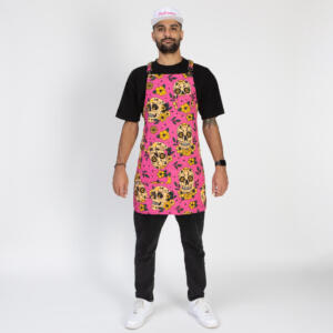 Fabric pink skulls